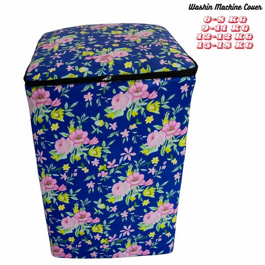 Navy,flower,ওয়াশিং,মেশিন,কাভার,(৬-১৫),কেজির,জন্য