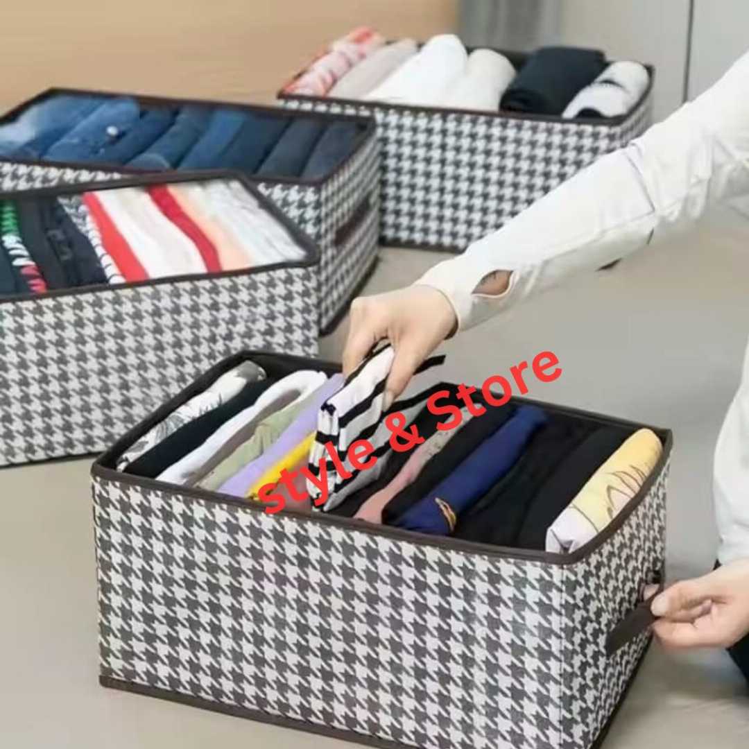 Printed,Cloth,Organizer,Box,,Cloth,Storage,Box,4,pcs