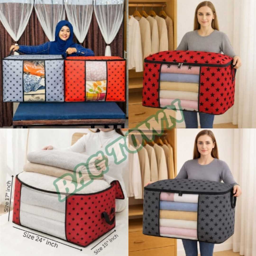 Star,Printed,Huge,Capacity,Printed,Quilt,Storage,Bag!,4,pcs,